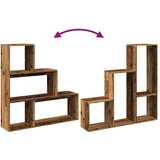 vidaXL Pregrada s knjižno omaro 3-nadstr. starinski les 123x29x123 cm | Shoptok.si