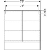 Geberit SELNOVA SQUARE 788X850 OGLEDALO SA ORMARIĆEM AMERIČKI ORAH SVETLI | ePonuda.com