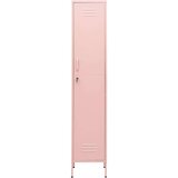 vidaXL Omara s ključavnico roza 35x46x180 cm jeklo | Shoptok.si