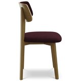 Makamii Bordo rdeč jedilni stol iz masivnega lesa Niu – | Shoptok.si