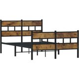vidaXL Metalni okvir kreveta bez madraca boja hrasta 120x190 cm | shoptok.hr