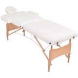 The Living Store 2-conska zložljiva masažna miza in stolček debeline 10 cm bela - Masažna Miza In Stolček, (21417125) | Shoptok.si