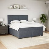  Krevet s oprugama i madracem tamnosivi 180x200 cm baršunasti | shoptok.hr