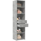  Visoka komoda siva betona 45x42,5x185 cm od konstruiranog drva | Eponuda.com