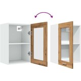 vidaXL Steklena viseča omarica artisan hrast 40x31x60 cm inežnir. les | Shoptok.si