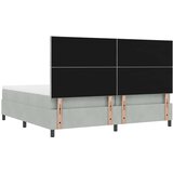  Krevet s opruga kutije Svijetlo siva 200 x 200 cm Baršun | shoptok.hr
