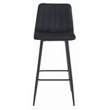 Brandless POZZA hocker - črni žamet / črne noge x 1, (22060697) | Shoptok.si