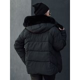 DStreet Kurtka damska zimowa LUNAVI pikowana z futerkiem czarna | shoptok.hr