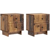 vidaXL Nočna omarica 2 pcs Star les 43 x 34,5 x 47,5 cm Inženirski les, (5000209415) | Shoptok.si