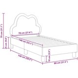  Posteljica za malčke z vzglavjem Črna 70 x 140 cm PU, (5000105067) | Shoptok.si