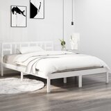Furnova Posteljni okvir bel iz trdnega lesa 150x200 cm, (21939281) Cene