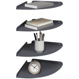  Lebdeća polica s policom 4 pcs Antracit 30 x 30 x 2 cm | shoptok.hr