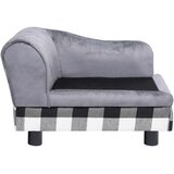 vidaXL Pasji kavč siv 57x34x36 cm iz pliša | Shoptok.si