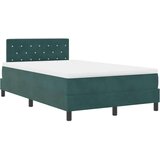 Box LED Box Spring Postelja Temno zelena 120 x 190 cm Žamet, (5000128651) | Shoptok.si