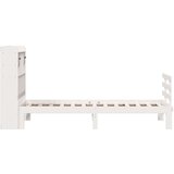 vidaXL Krevet s regalom za knjige bez madraca bijeli 90x200cm borovina | shoptok.hr