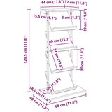  Polica za časopise s policom Siva Sonoma 68 x 40 x 123.5 cm | shoptok.hr