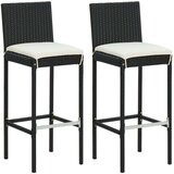  3-dijelni vrtni barski set s jastucima crni | shoptok.hr