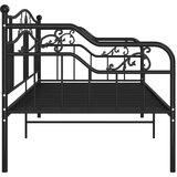  Okvir za krevet na razvlačenje crni metalni 90 x 200 cm | shoptok.hr
