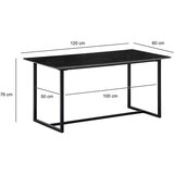 MID.YOU Jedilna Miza Marble, Videz Marmorja, 120x60cm | Shoptok.si
