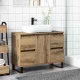  Kupaonski ormarić za umivaonik boja hrasta konstruirano drvo | shoptok.hr