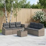 Set sofe 8 kom. Siva i tamno siva Poli Rattan i čelik | shoptok.hr