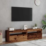  2-dijelni TV ormarić s LED svjetlima od starog drveta | Eponuda.com