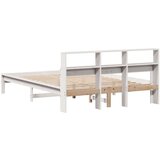  Okvir kreveta bez madraca bijeli 150x200 cm od masivne borovine | shoptok.hr