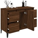Ormarić za umivaonik boja Smeđi hrasta 80x33x60 cm drveni | shoptok.hr