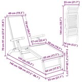 Zložljiv in nagibni ležalnik 55 x 146 x 91 cm, (5000269146) | Shoptok.si