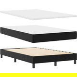 vidaXL Krevet na nastavak s madracem crni 120x200 cm od imitacije kože | shoptok.hr