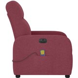 vidaXL Električni masažni naslonjač od tkanine crvena boja vina | shoptok.hr