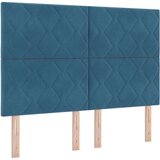 vidaXL Box Spring Krevet s Madracom Tamnoplav 140x200 cm Baršun | shoptok.hr
