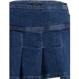 Trendyol Dark Blue Pleated Mini Denim Skirt | Shoptok.si