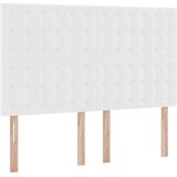  Krevet S LED lampica s uzglavljem Čista bijela 140 x 190 cm PVC | shoptok.hr