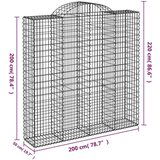  Lučne gabionske košare 3 kom 200x50x200/220cm pocinčano željezo | shoptok.hr