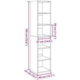 vidaXL Visoka omara sonoma hrast 40x41x185 cm inženirski les | Shoptok.si