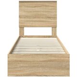  Postelja s shranjevanjem z vzglavjem Sonoma hrast 75 x 190 cm, (5000106862) | Shoptok.si