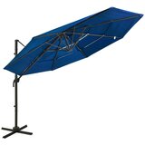 vidaXL Senčnik aluminij sinje moder 3x3 m Cene