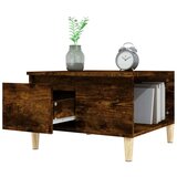 vidaXL Klubska mizica dimljeni hrast 55x55x36,5 cm inženirski les | Shoptok.si