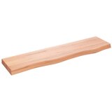  Zidna polica svjetlosmeđa 80x20x4 cm od obrađene hrastovine | shoptok.hr