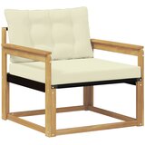  Set vanjskih sofa Čvrsto drvo akacije i Textilene Bijela i krem | shoptok.hr