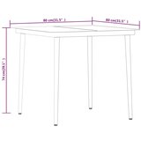  Vrtna garnitura - 4-dijelni vrtni blagovaonski set s jastucima crni Crna i smeđa Dužina stola 80 cm 4 | shoptok.hr