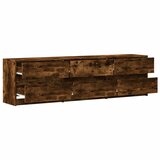  ormarić s LED svjetlima boja hrasta 180x34x50 cm drveni | shoptok.hr