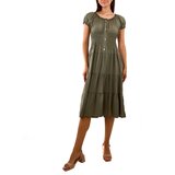 Gemre Green midi dress with short sleeves Marisla | shoptok.hr