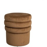 Dutchbone Rjav žameten tabure Aditi – Cene