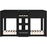  Krevet na kat za djecu Crni hrast 80 x 200 cm Konstruirano drvo | shoptok.hr