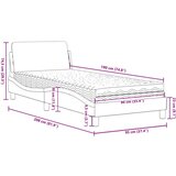 vidaXL Krevet s madracem bijeli-crni 90 x 190 cm od umjetne kože | shoptok.hr