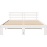 vidaXL Bela lesena postelja Bela Les 150 x 200 cm Vzdržljiva | Shoptok.si