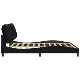  Posteljni okvir z LED lučkami črn 200x200 cm tkanina | Shoptok.si