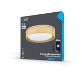 Ksix Bohemia Smart LED stropna svjetiljka, Rattan dizajn, 3W zvučnik,RGBIC + CCT | shoptok.hr